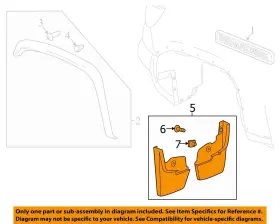 22958431 GM OEM Fender Exterior Mud Guard Canyon