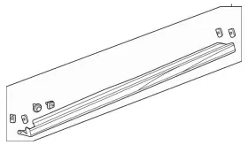 71850-THR-A02 HONDA Left Sill Garnish Odyssey