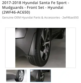 2WF46-AC650 HYUNDAI Front Mud Guards Mudguards