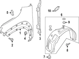 86811-BE010 HYUNDAI Front Fender Liners Left Right Kona