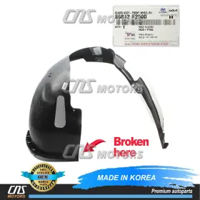 86812F2500 HYUNDAI Front Fender Liner Right Passenger Sport