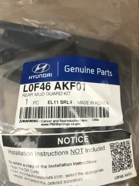 L0F46-AKF01 HYUNDAI Mudguards Rear