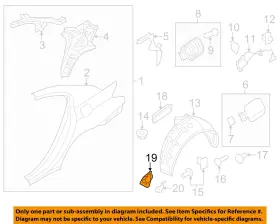 868413M000 HYUNDAI OEM Rear Fender Mud Flap Splash Guard Left