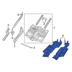 68288236AD JEEP OE Rear Right Floor Pan Splash Shield 68288236AD JEEP OE Rear Right Floor Pan Splash Shield