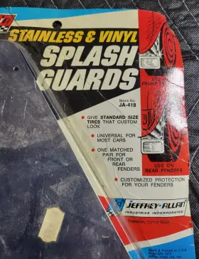 60010-BLK JEFFREY ALLAN Nos Splash Guards Mud Flaps Steel #2