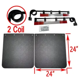 902031 JMS-MOTOR Coil Dampening Springs Straight Bar Mud Flap