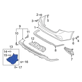86675M7000 KIA OE Rear Floor Pan Splash Shield Forte