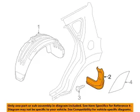 86841B2500 KIA OEM Exterior Mud Flap Splash Guard Left Soul