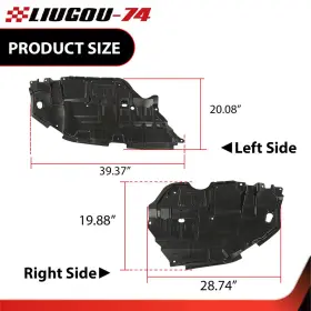 BIG30197 LIUGOU74 Front Left Right Engine Splash Shield Cover #3