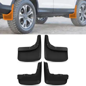 Maxpeedingrods Amouv6 Adjustable Mud Flaps Guard Set For Chevrolet Silverado 1500 2022-2024 Black