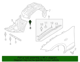 B45A-56-146A MAZDA Front Fender Liner Fastener CX-5