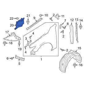 BDTS5632ZA MAZDA OE Front Right Mud Guard
