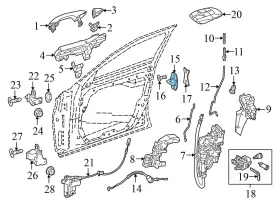 0997230500 MERCEDES Door Latch Striker Plate E63 Amg #3