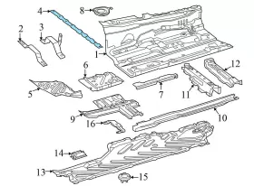 2136195000 MERCEDES Rear Underbody Brace Reinforcement C63 #3