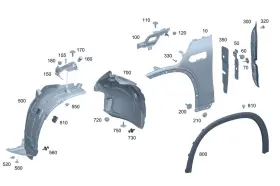 296-880-52-01 MERCEDES Bracket Fender