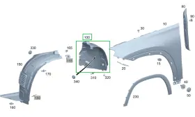 A1676908912 MERCEDES Fender Splash Shield Gls
