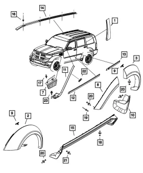 1DX11RXFAA MOPAR Splash Guard Left