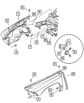 34201631 MOPAR Splash Shield Retainer