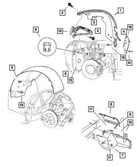 4643505AB MOPAR Splash Shield Left