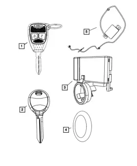 68001704AB MOPAR Key Blank Transmitter