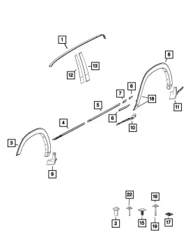 68307197AB MOPAR Rear Wheel Spat Left 1500