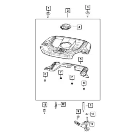 68414088AB MOPAR Engine Cover Bracket Jeep Cherokee