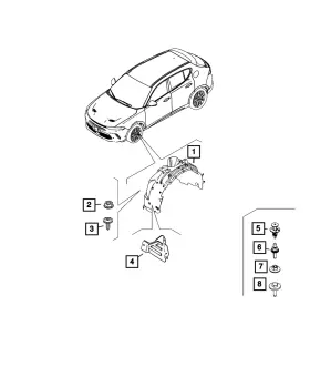 68624195AA MOPAR Dash Lower Reinforcement Right Hornet