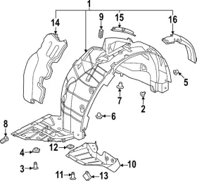 63820-5MP0A NISSAN Fender Liner Seal