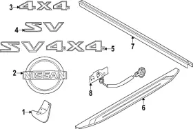 93883-9BU0C NISSAN Mud Guard Frontier 93883-9BU0C NISSAN Mud Guard Frontier