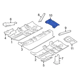 748144BA0A NISSAN OE Right Floor Pan Splash Shield Rogue