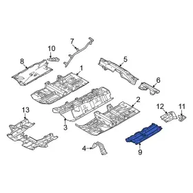 748156RA5A NISSAN OE Center Left Floor Pan Splash Shield