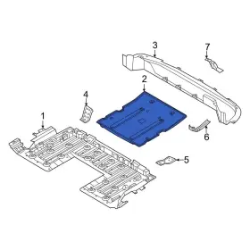 748A25MP5A NISSAN OE Ariya Center Floor Pan Splash Shield