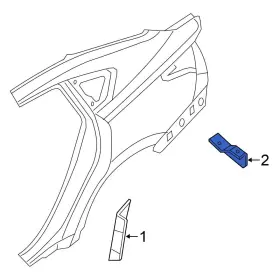 938823SH0A NISSAN OE Rear Right Mud Flap Sentra
