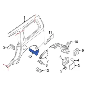 999J2XU00004 NISSAN OE Rear Mud Flap Pathfinder