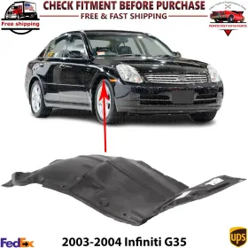 13418490 INFINITI Front Fender Liner Right G35 13418490 INFINITI Front Fender Liner Right G35