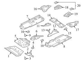 95882520800 PORSCHE Rear Underbody Shield Panel Liner Inner #3