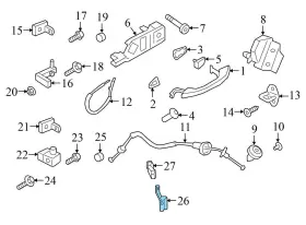 PAB839249 PORSCHE Rear Door Check Rod Cayenne #3