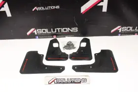 MF10-UR-BLK-RD RALLY ARMOR Mud Flaps Evolution Evo