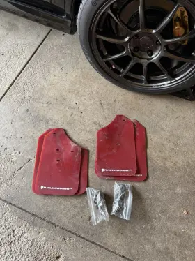 MF19-UR-RD-WH RALLY ARMOR Mud Flaps Wrx Sti Subaru