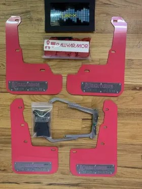 MF32-BC18-PK-SIL RALLY ARMOR Mudflaps Breast Cancer Awarness