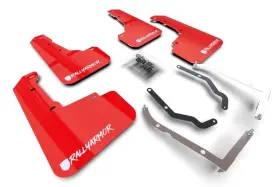 MF46-LTUR-RD-WH-X RALLY ARMOR Splash Guards Mud Flaps