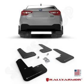 MF64-UR-BLK-SIL RALLY ARMOR Mud Flaps Subaru