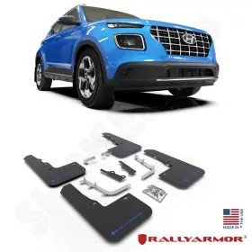 MF65-UR-BLK-BL RALLY ARMOR Mud Flaps Venue Hyundai