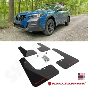 MF76-UR-BLK-RD RALLY ARMOR Mud Flaps Wilderness Subaru