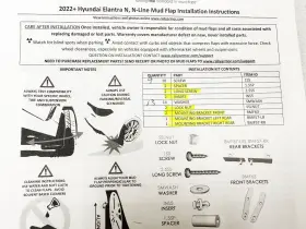 MF79-UR-BLK-WH RALLY ARMOR Mud Flaps Line Elantra #3