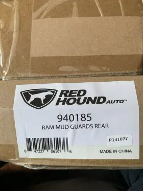 940184 RED HOUND MUD GUARDS Some Front Rear Dodge Ram