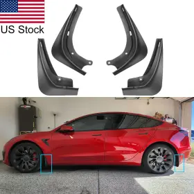 MUD-TSL3-16 RY CARPARTS Front Rear Flaps Splash Guards Tesla