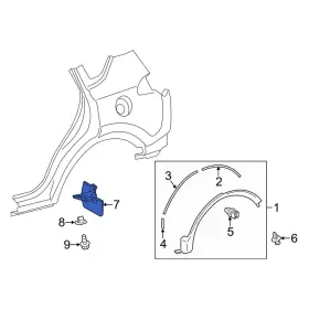 656320R060 TOYOTA OE Rear Left Mud Guard RAV4