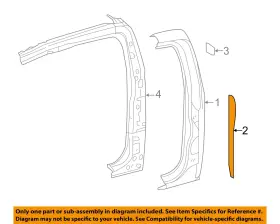 5874304030 TOYOTA OEM Panel Protector Tacoma 5874304030 TOYOTA OEM Panel Protector Tacoma