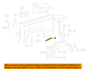7692704010 TOYOTA OEM Front Panel Protector Tacoma